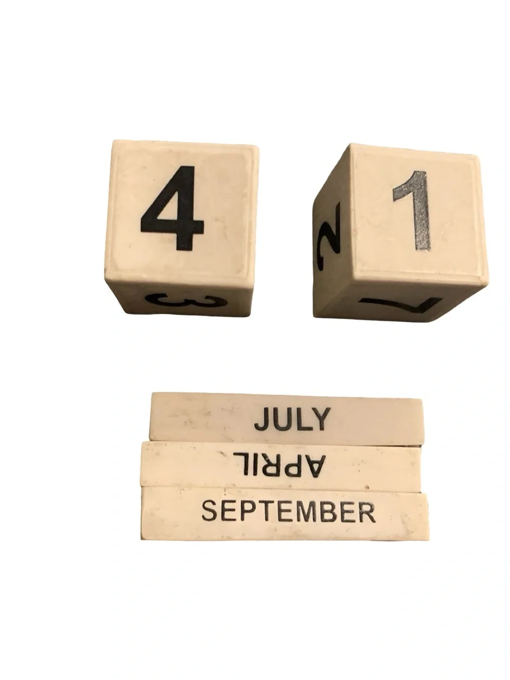 Elephant Perpetual Calendar Reusable Month Day Display Blocks 4”